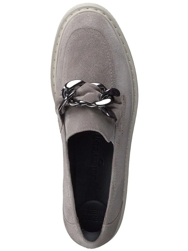 Leder-Mokassins in Grau>Paul Green