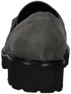 Leder-Mokassins in Grau><noscript><img width=