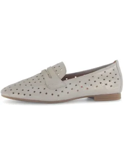Gabor Halbschuhe^Leder-Mokassins in Grau