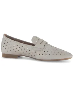Gabor Halbschuhe^Leder-Mokassins in Grau