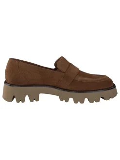 Leder-Mokassins in Hellbraun><noscript><img width=