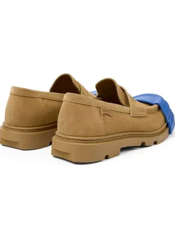 Camper Schnürschuhe^Leder-Mokassins in Hellbraun
