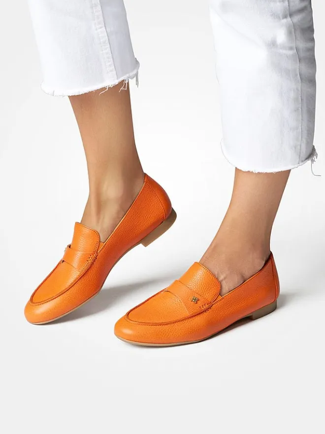 Leder-Mokassins in Orange>Paul Green