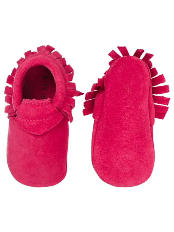 Leder-Mokassins in Rot>Lait et Miel Sale