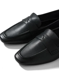 Leder-Mokassins in Schwarz><noscript><img width=