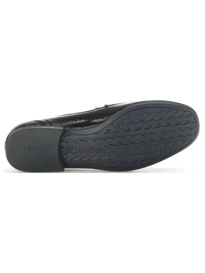 Leder-Mokassins in Schwarz>Gabor Clearance