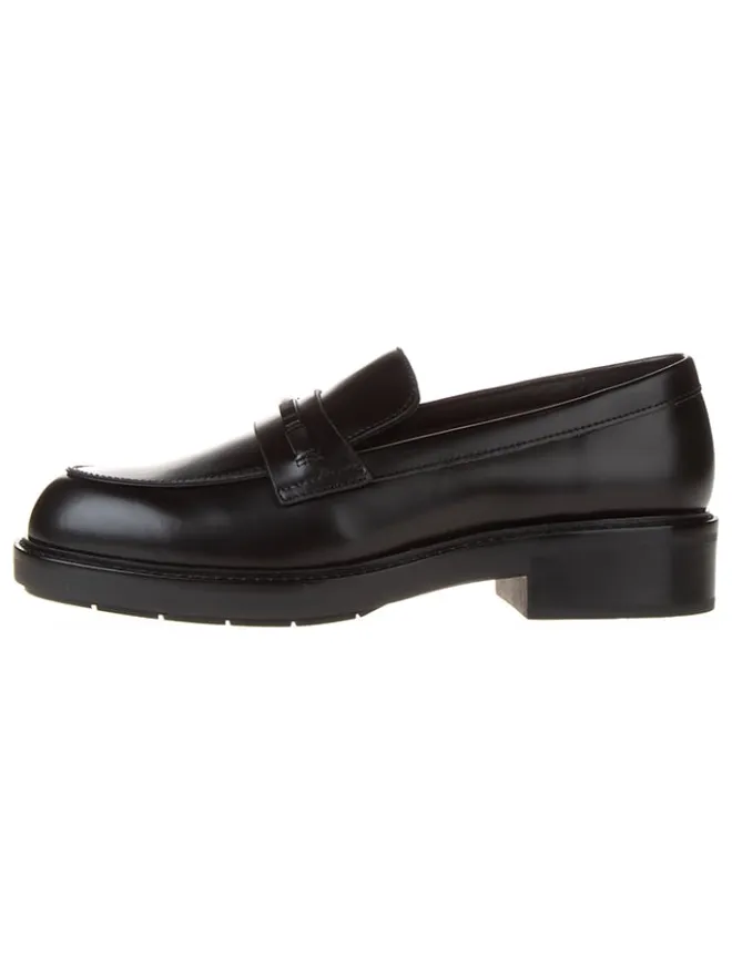 Calvin Klein Halbschuhe^Leder-Mokassins in Schwarz