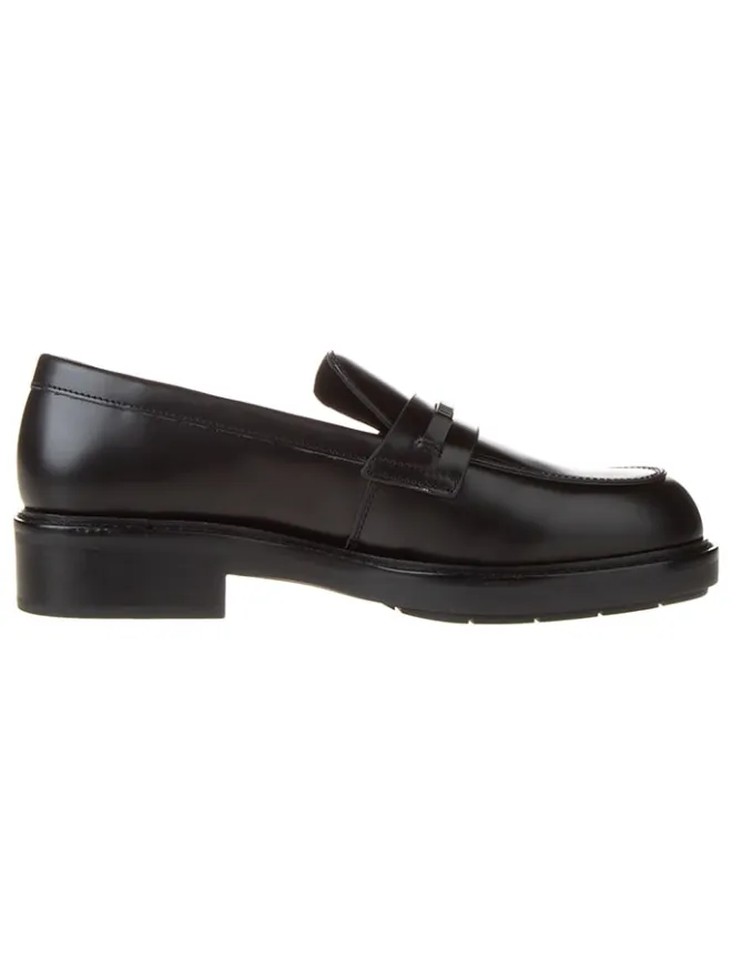 Calvin Klein Halbschuhe^Leder-Mokassins in Schwarz