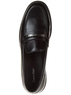Calvin Klein Halbschuhe^Leder-Mokassins in Schwarz