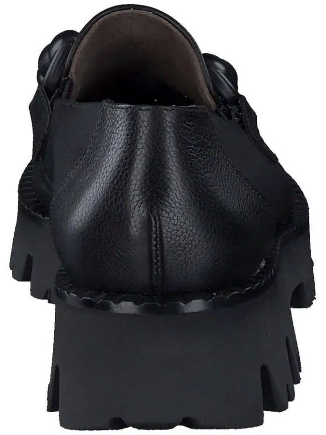 Paul Green Halbschuhe^Leder-Mokassins in Schwarz