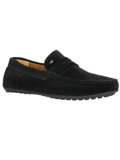Leder-Mokassins in Schwarz>Wojas Discount
