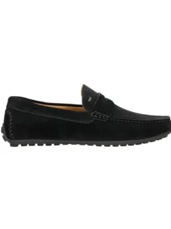Leder-Mokassins in Schwarz>Wojas Discount
