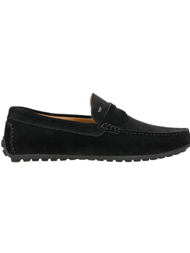 Leder-Mokassins in Schwarz>Wojas Discount