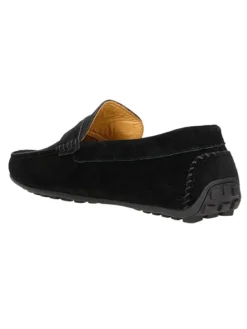 Leder-Mokassins in Schwarz><noscript><img width=