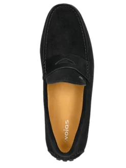 Leder-Mokassins in Schwarz><noscript><img width=