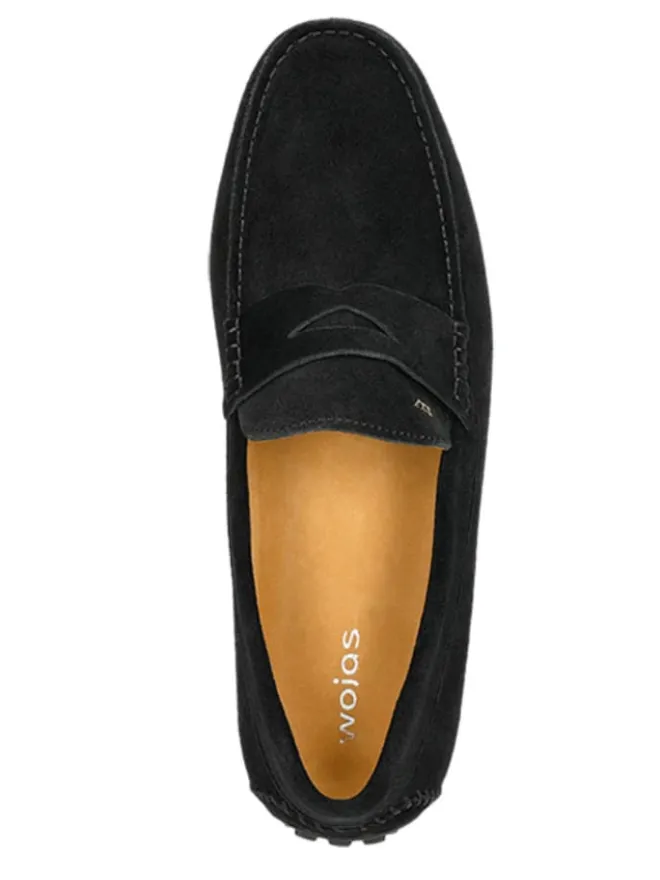 Leder-Mokassins in Schwarz>Wojas Discount