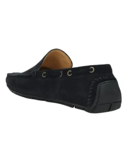 Leder-Mokassins in Schwarz><noscript><img width=
