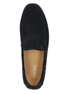 Leder-Mokassins in Schwarz><noscript><img width=