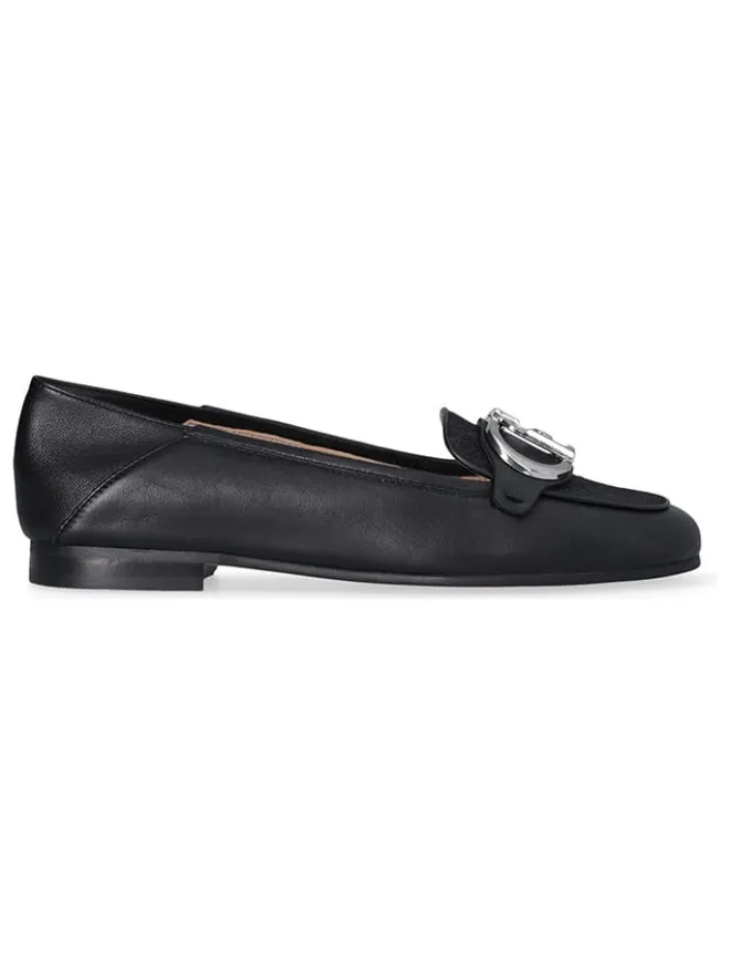 Liu Jo Halbschuhe^Leder-Mokassins in Schwarz