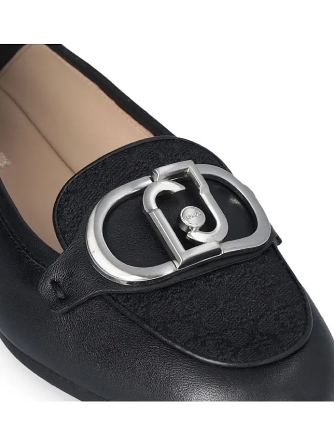 Liu Jo Halbschuhe^Leder-Mokassins in Schwarz