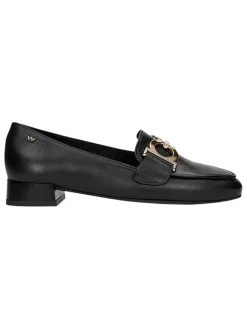 Wojas Halbschuhe^Leder-Mokassins in Schwarz