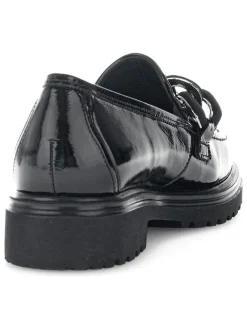Leder-Mokassins in Schwarz><noscript><img width=