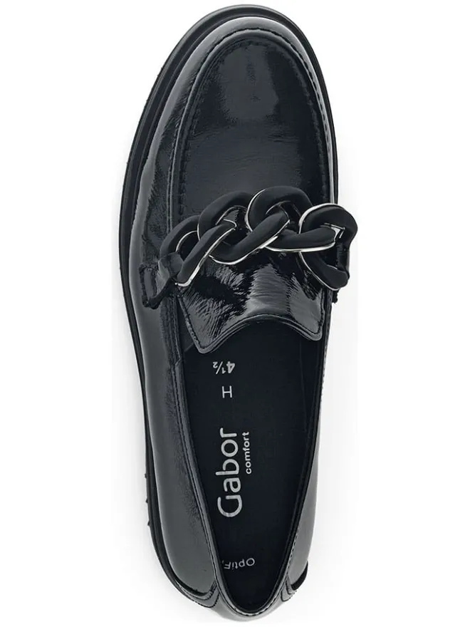 Leder-Mokassins in Schwarz>Gabor Online