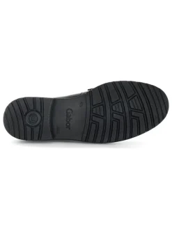 Leder-Mokassins in Schwarz><noscript><img width=