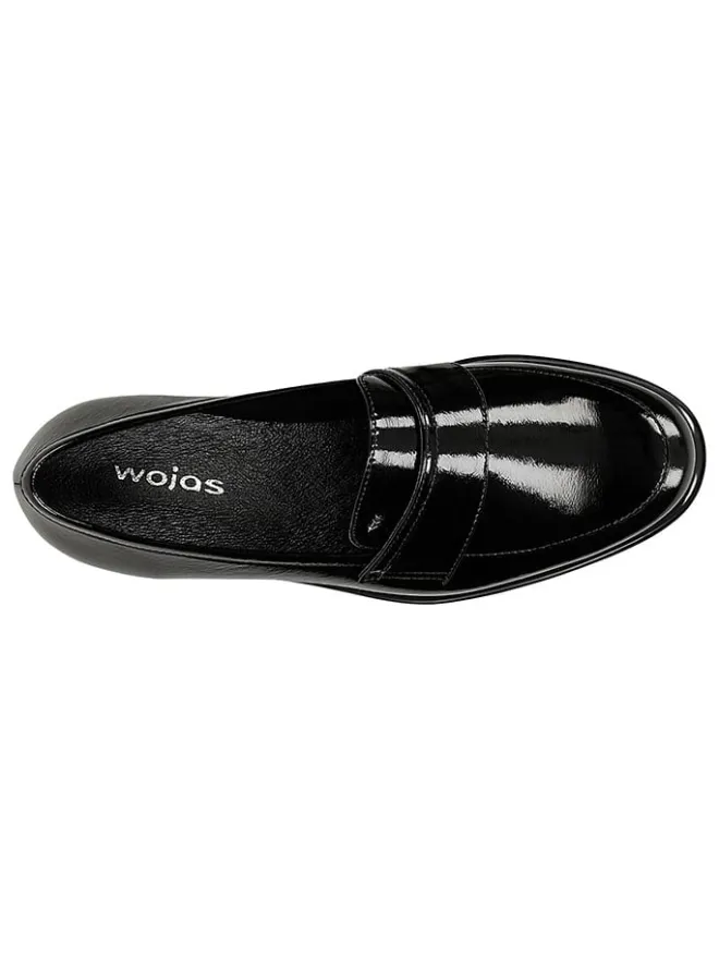 Leder-Mokassins in Schwarz>Wojas Online