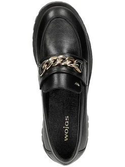 Leder-Mokassins in Schwarz><noscript><img width=