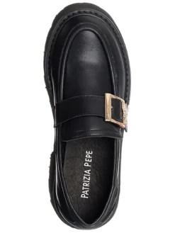 Patrizia Pepe Halbschuhe^Leder-Mokassins in Schwarz
