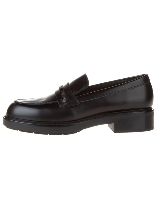 Leder-Mokassins in Schwarz>Calvin Klein Discount