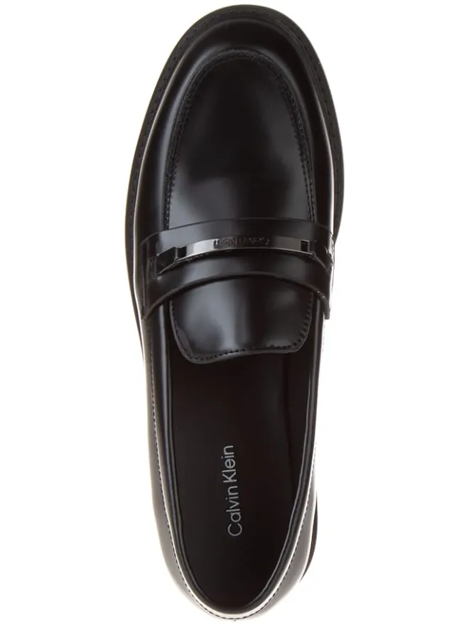 Leder-Mokassins in Schwarz>Calvin Klein Discount