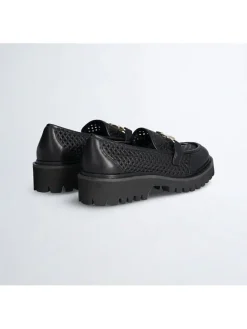 Liu Jo Halbschuhe^Leder-Mokassins in Schwarz