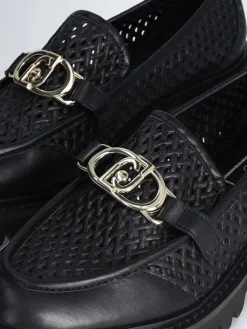 Liu Jo Halbschuhe^Leder-Mokassins in Schwarz
