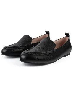 Leder-Mokassins in Schwarz>loft37 Discount
