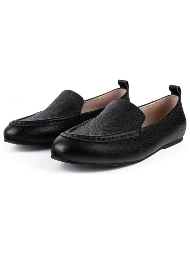 Leder-Mokassins in Schwarz>loft37 Discount