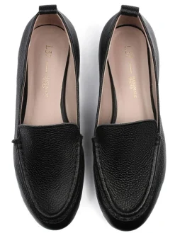 Leder-Mokassins in Schwarz><noscript><img width=