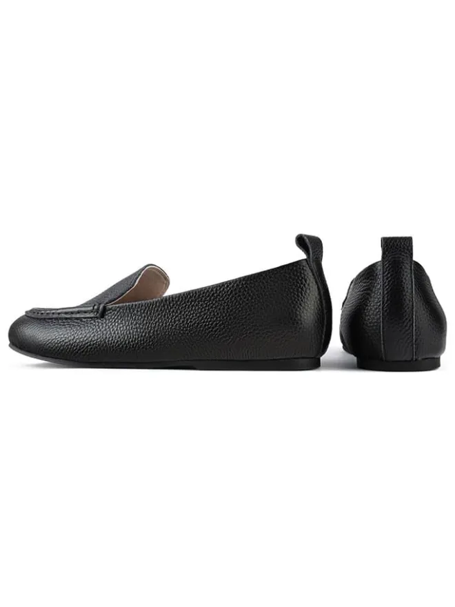 Leder-Mokassins in Schwarz>loft37 Discount