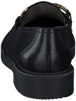 Leder-Mokassins in Schwarz><noscript><img width=