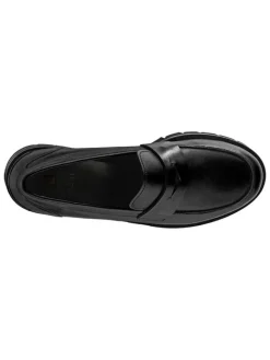 Leder-Mokassins in Schwarz><noscript><img width=