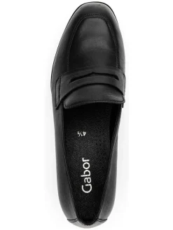 Leder-Mokassins in Schwarz><noscript><img width=