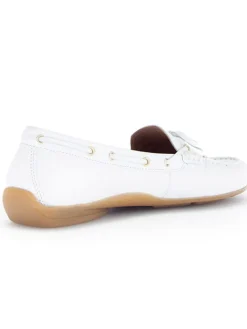 Gabor Halbschuhe^Leder-Mokassins in Weiß