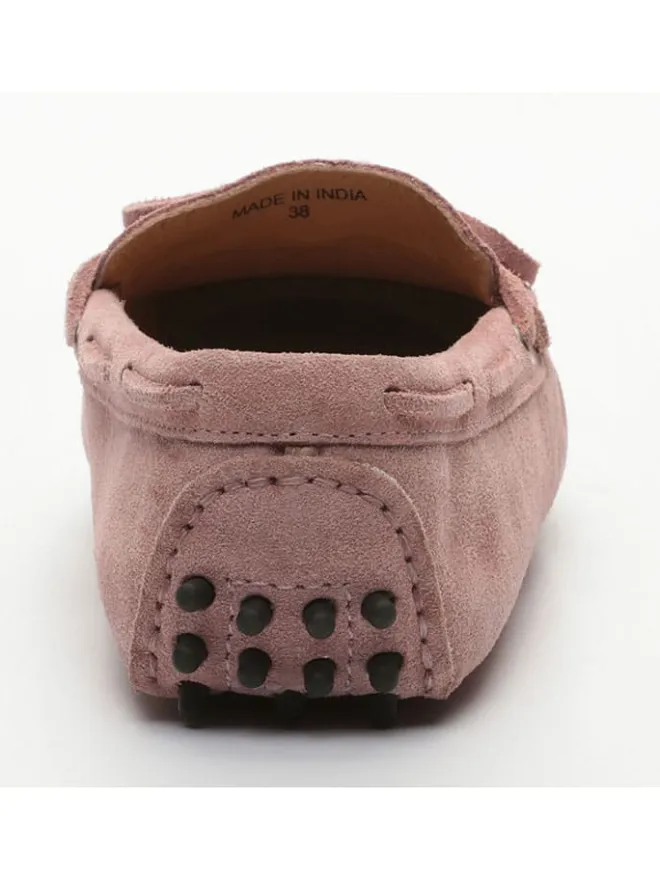 Leder-Mokassins "January" in Rosa>CHARLES & SMITH