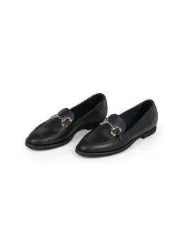 Leder-Mokassins "Jolessa" in Schwarz>Anna Morellini