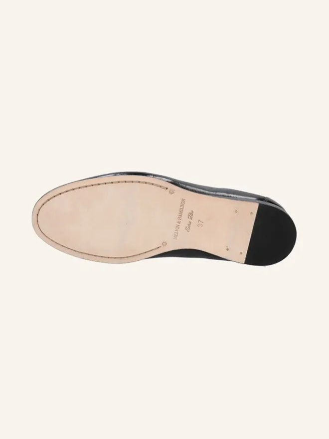 MELVIN & HAMILTON Halbschuhe^Leder-Mokassins "Julietta 4" in Schwarz