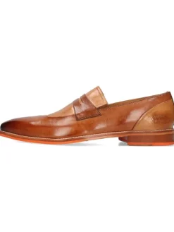 MELVIN & HAMILTON Halbschuhe^Leder-Mokassins "Leonardo 46" in Hellbraun
