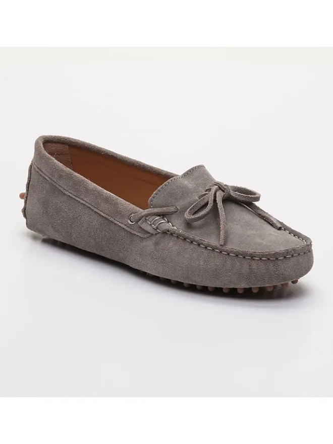 Leder-Mokassins "Newton" in Grau>CHARLES & SMITH New