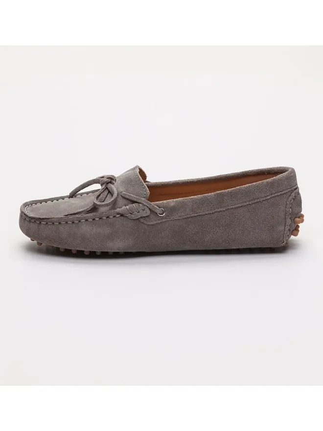 Leder-Mokassins "Newton" in Grau>CHARLES & SMITH New