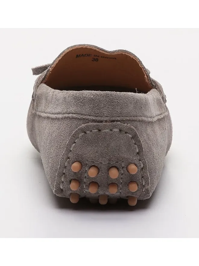 Leder-Mokassins "Newton" in Grau>CHARLES & SMITH New